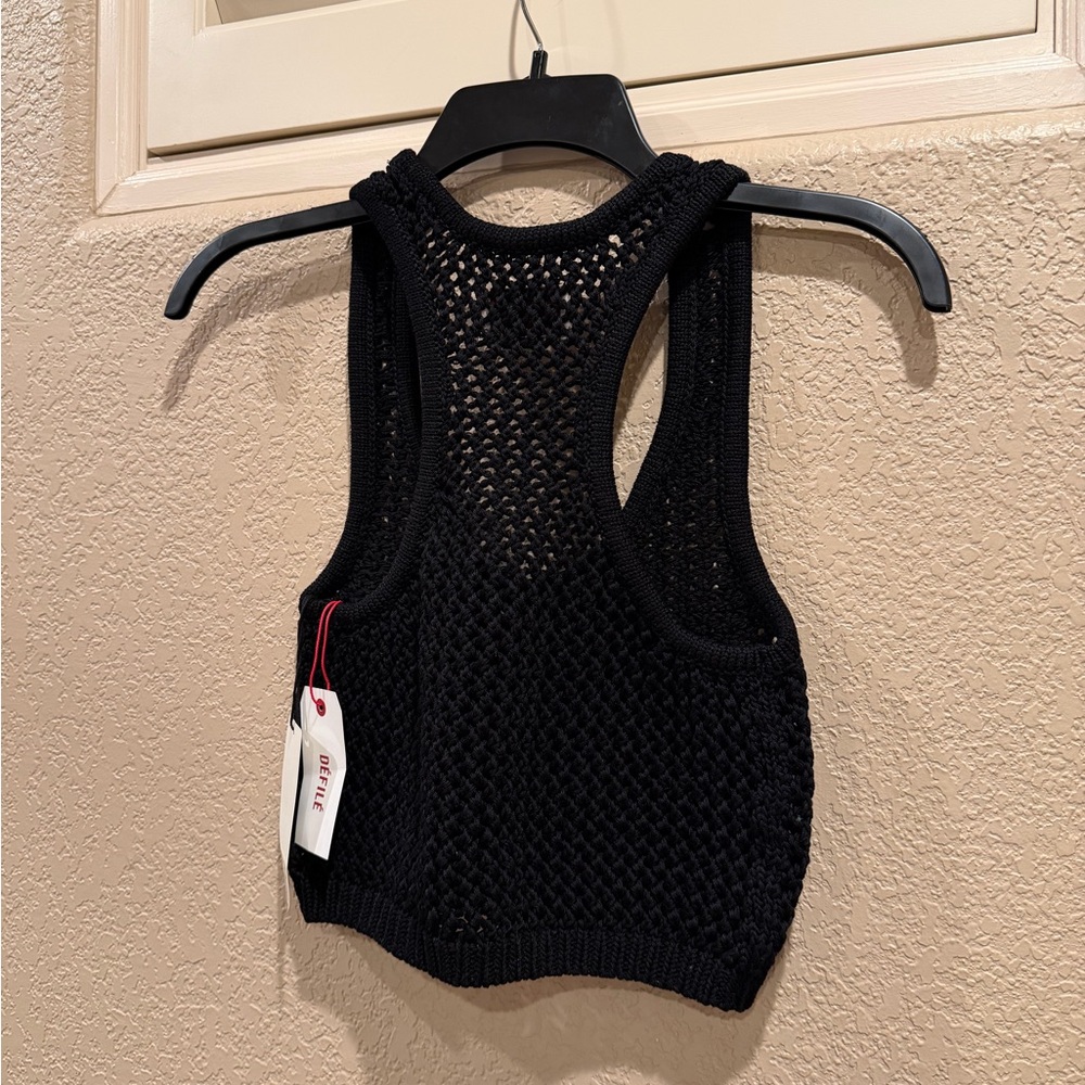 NWT ZADIG & VOLTAIRE Nabya Tank Top In Noir - Picture 7 of 9